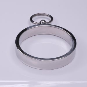 Ô Cockring luxe avec anneau attache laisse acier inoxydable 5,50 cm