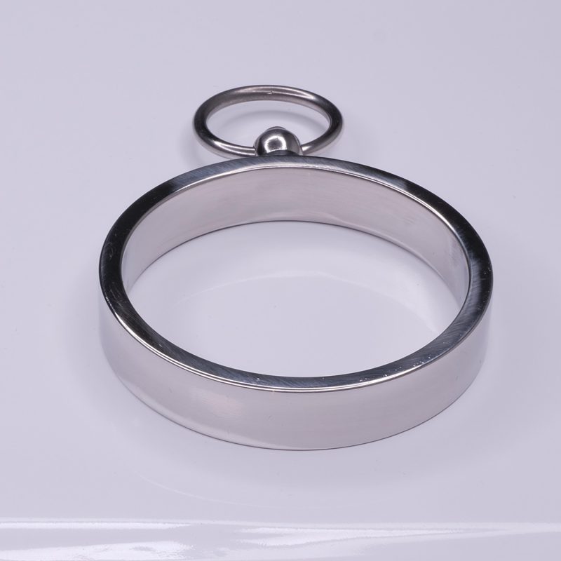 Ô Cockring luxe avec anneau attache laisse acier inoxydable 5,50 cm