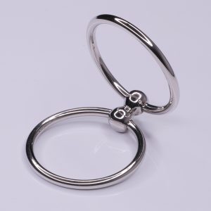 Head ring 2,8 cm pour le gland double anneaux en acier inoxydable