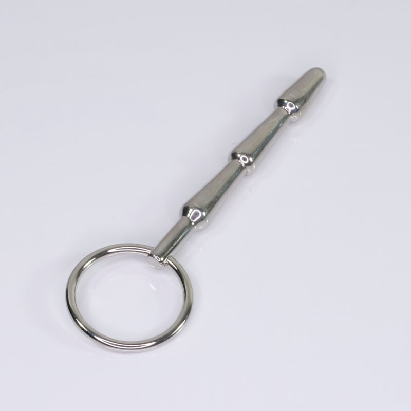 Tige urétrale en acier inoxydable avec anneau de retrait – 7 cm d’insertion